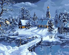 Купить Картина по номерам без коробки. Зима  в Украине
