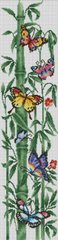 Купити Алмазна мозаїка. Метелики з бамбуком 20x82 см  в Україні