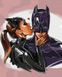 Картина по номерам без коробки Бэтмен и женщина-кошка, Без коробки, 40 х 50 см