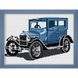 Набір для мозаїки камінням Ретро автомобіль (синій), Без підрамника, 25 х 34 см
