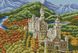 Набор для алмазной живописи Осенний замок, Без подрамника, 37 х 55 см