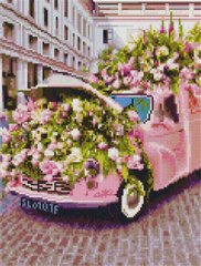 Купити Алмазна мозаїка Автомобіль у квітах 30х40 ST469  в Україні