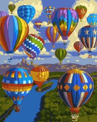 Купить Картина по номерам. Полет воздушных шаров  в Украине