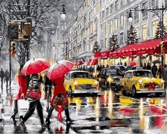 Купить Картина по номерам. Зима в Нью-Йорке  в Украине