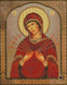 Алмазна мозаїка на підрамнику. Семистрільна ікона Божої Матері (30 x 40 см, круглими камінчиками), З підрамником, 30 х 40 см