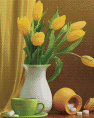 Купити Алмазна мозаїка. Жовті Тюльпани 40 x 50 см  в Україні