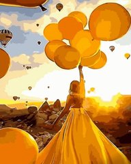 Купити Картина за номерами Жовті повітряні кулі  в Україні