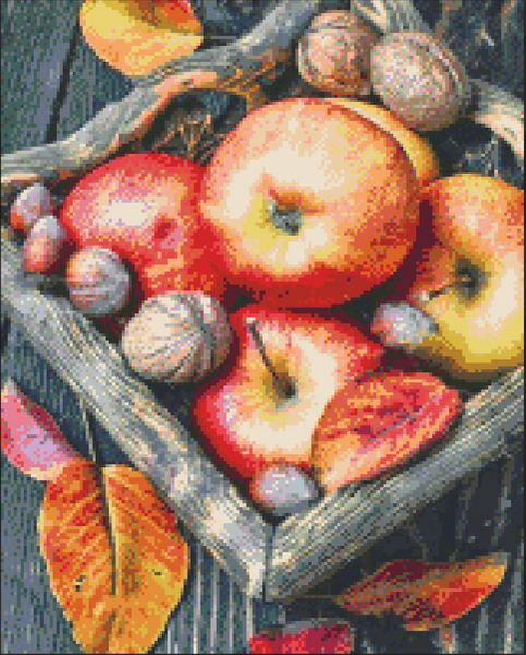 Купити Алмазна мозаїка на підрамнику. Яблука 40 х 50 см  в Україні