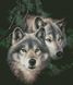 Алмазная мозаика Волки в лесу, Без подрамника, 50 х 58 см