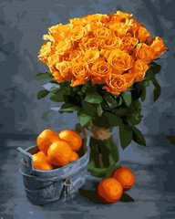 Купити Картина за номерами без коробки. Букет жовтих троянд  в Україні