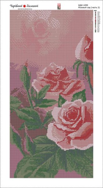 Купити Алмазна мозаїка. Триптих Рожевий сад  в Україні