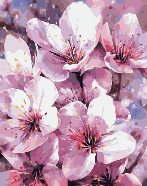 Купити Алмазна мозаїка на підрамнику. Квітуча весна (40 х 50 см)  в Україні