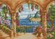 Набір алмазної мозаїки Тераса біля моря, Без підрамника, 59 х 80 см