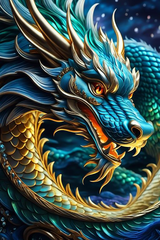 Купить Алмазная мозаика (набор для выкладки). Величественный дракон 60 х 40 см  в Украине