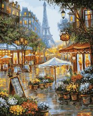 Купити Картина за номерами. Летний дождь в Парижі  в Україні