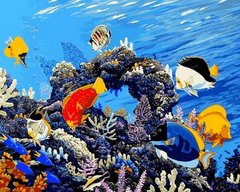 Купити Картина за номерами. Кораловий риф  в Україні