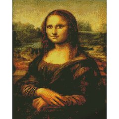 Купити Алмазна мозаїка на підрамнику. Класична Мона Ліза (30 х 40 см, набір для творчості, картина стразами)  в Україні