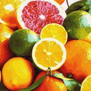 Купити Алмазна мозаїка на підрамнику. Цитрусова свіжість  в Україні