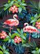 Картина по номерам. Фламинго в цветах, Подарочная коробка, 30 х 40 см