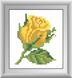 Набір діамантової мозаїки Жовта трояндочка, Без підрамника, 10 х 11 см