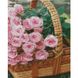 Алмазна мозаїка на підрамнику. Кошик з трояндами (круглими камінчаками, 40 x 50 см), З підрамником, 40 х 50 см