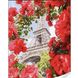 Набор алмазной мозаики на подрамнике. Эйфелевая башня среди роз (30х40см, круглые камешки, полная выкладка полотна) выкладка алмазами по номерам, С подрамником, 40 х 30 см