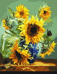 Купити Картина за номерами. Букет соняшників  в Україні