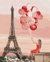 Купить Картина раскраска по цифрам. Красные краски Париже  в Украине
