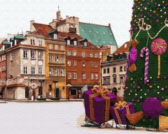 Купить Картина по номерам без коробки. Новогодняя Варшава  в Украине