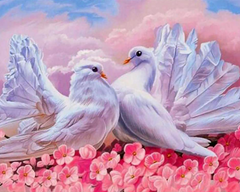 Купить Алмазная мозаика. Пара голубей  в Украине