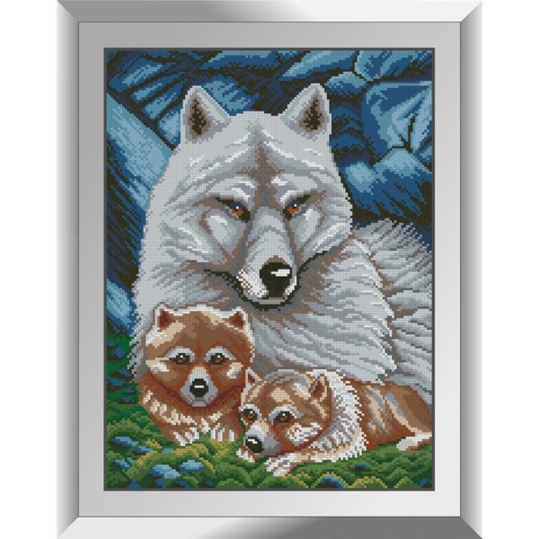 Купить Алмазная мозаика Волчье семейство  в Украине