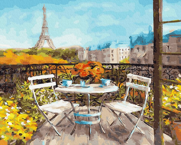 Купить Картина антистресс по номерам. Солнечное утро в Париже  в Украине