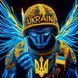 Набір для алмазної мозаїки 45х45 см. Янгол ЗСУ (14 кольорів)