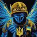 Набір для алмазної мозаїки 45х45 см. Янгол ЗСУ (14 кольорів)