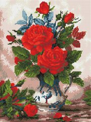Купити Набір алмазної мозаїки 30х40см Букет червоних троянд ST417  в Україні