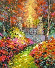 Купить Картина по номерам. Осенний сад  в Украине