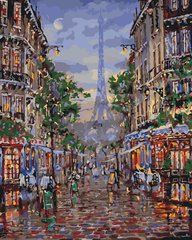 Купить Картина раскраска по номерам. Улицами вечернего Парижа.  в Украине