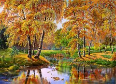 Купить Картина из страз. Золотая осень  в Украине