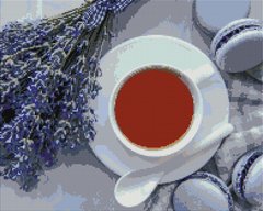 Купити Алмазна мозаїка на підрамнику 40 х 50 см. Лавандовий чай (Набір для творчості)  в Україні