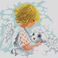 Купить Алмазная мозаика. Ангел с овечкой 41x41 см  в Украине