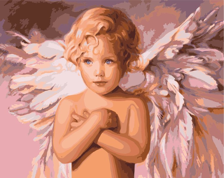 Купить Набор для рисования по цифрам. Голубоглазый ангел (без коробки)  в Украине
