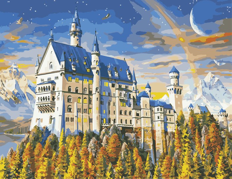 Купити Картина за номерами. Замок на горі  в Україні