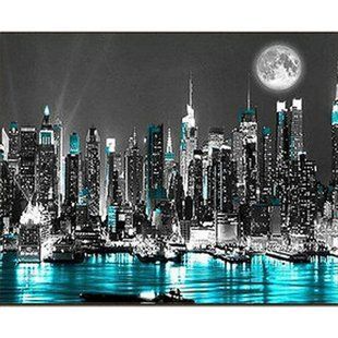 Купити Набір алмазної мозаїки на підрамнику. New York City (30х40см, квадратні камінчики, повна викладка полотна) викладка алмазами за номерами  в Україні