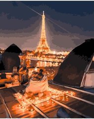 Купить Картина по номерам Premium-качества. Ночные крыши Парижа  в Украине