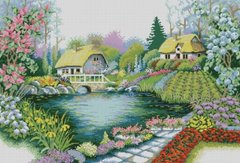 Купить Алмазная живопись Садовый домик  в Украине