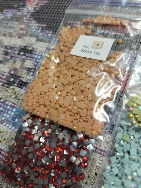 Купити Алмазна мозаїка 40х50 см. "Човен з маками", 49 кольорів (3 AB + 2 FD + 1 CR + 1 GL)  в Україні