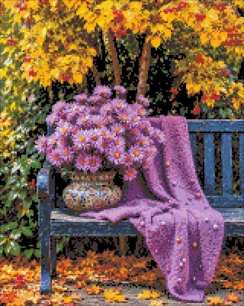 Купити Алмазна мозаїка 40х50 см. "Барви осені", 51 колір (3 AB + 1 FD + 2 CR + 2 GL)  в Україні