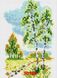 Мозаика квадратными камушками Летний пейзаж, Без подрамника, 17 х 26 см