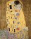 Картина за номерами без коробки Поцілунок Клімта (золоті фарби), Без коробки, 40 х 50 см