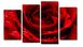 Алмазна мозаїка. Полиптих Червона троянда, Без підрамника, 120 х 75 см